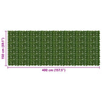 Schermo per balcone con foglie Verde 400 x 150 cm