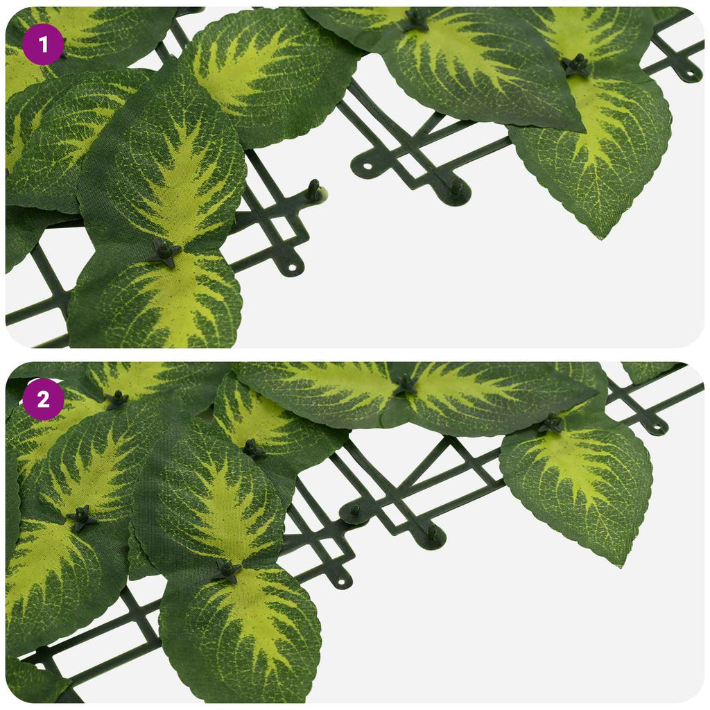 Schermo per balcone con foglie Verde e Giallo 200 x 75 cm