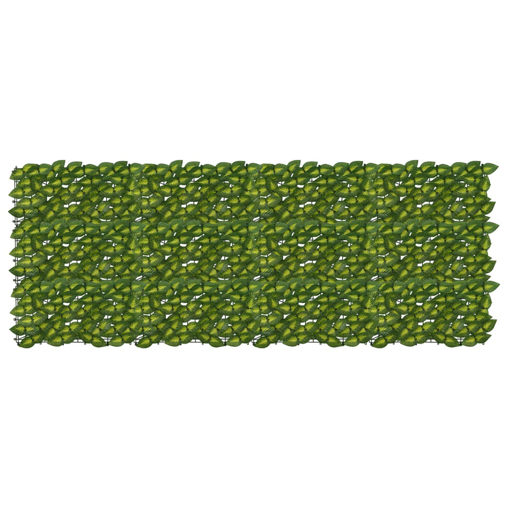 Schermo per balcone con foglie Verde e Giallo 200 x 75 cm