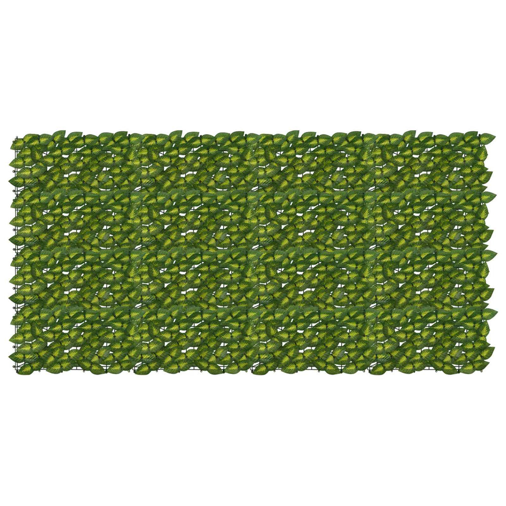 Schermo per balcone con foglie Verde e Giallo 200 x 100 cm