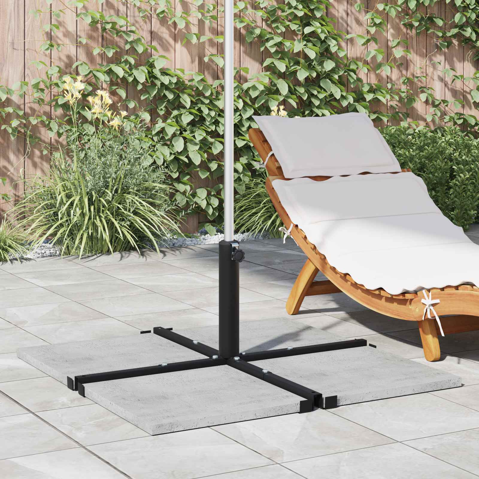Base per ombrellone per palo da 25–50 mm Nero