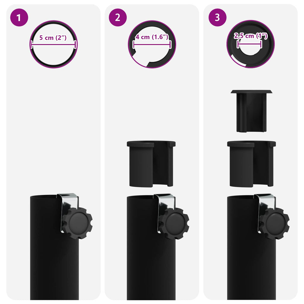 Base per ombrellone per palo da 25–50 mm Nero