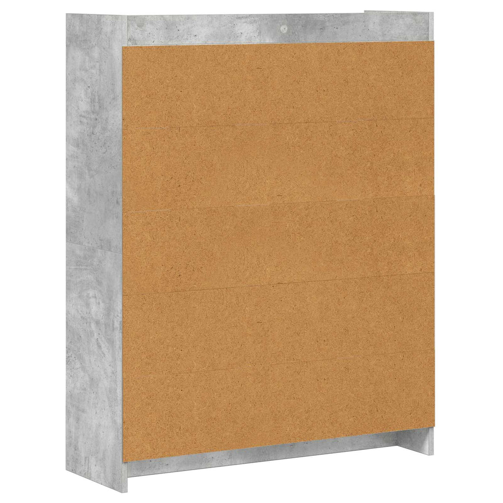 Libreria Grigio Concretè 87,5 x 30 x 111 cm