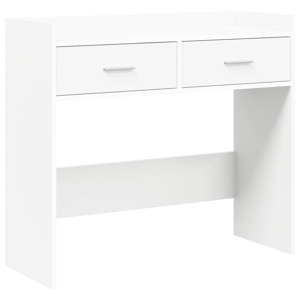 Tavolo consolle Bianco 90 x 35 x 80 cm Legno ingegnerizzato