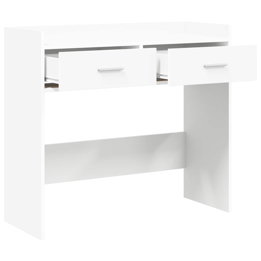 Tavolo consolle Bianco 90 x 35 x 80 cm Legno ingegnerizzato