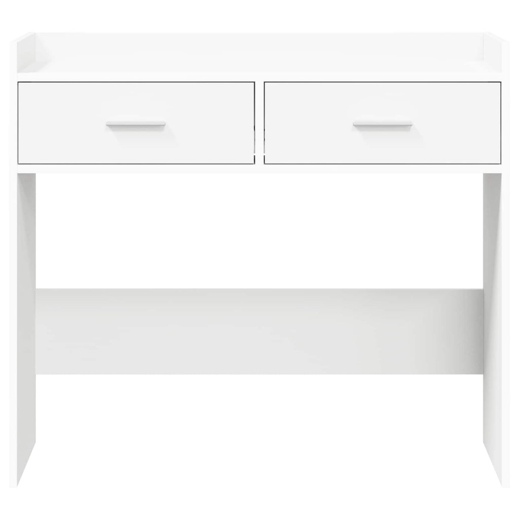 Tavolo consolle Bianco 90 x 35 x 80 cm Legno ingegnerizzato