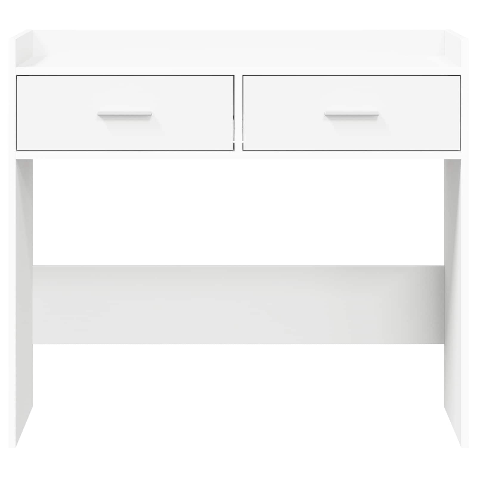 Tavolo consolle Bianco 90 x 35 x 80 cm Legno ingegnerizzato