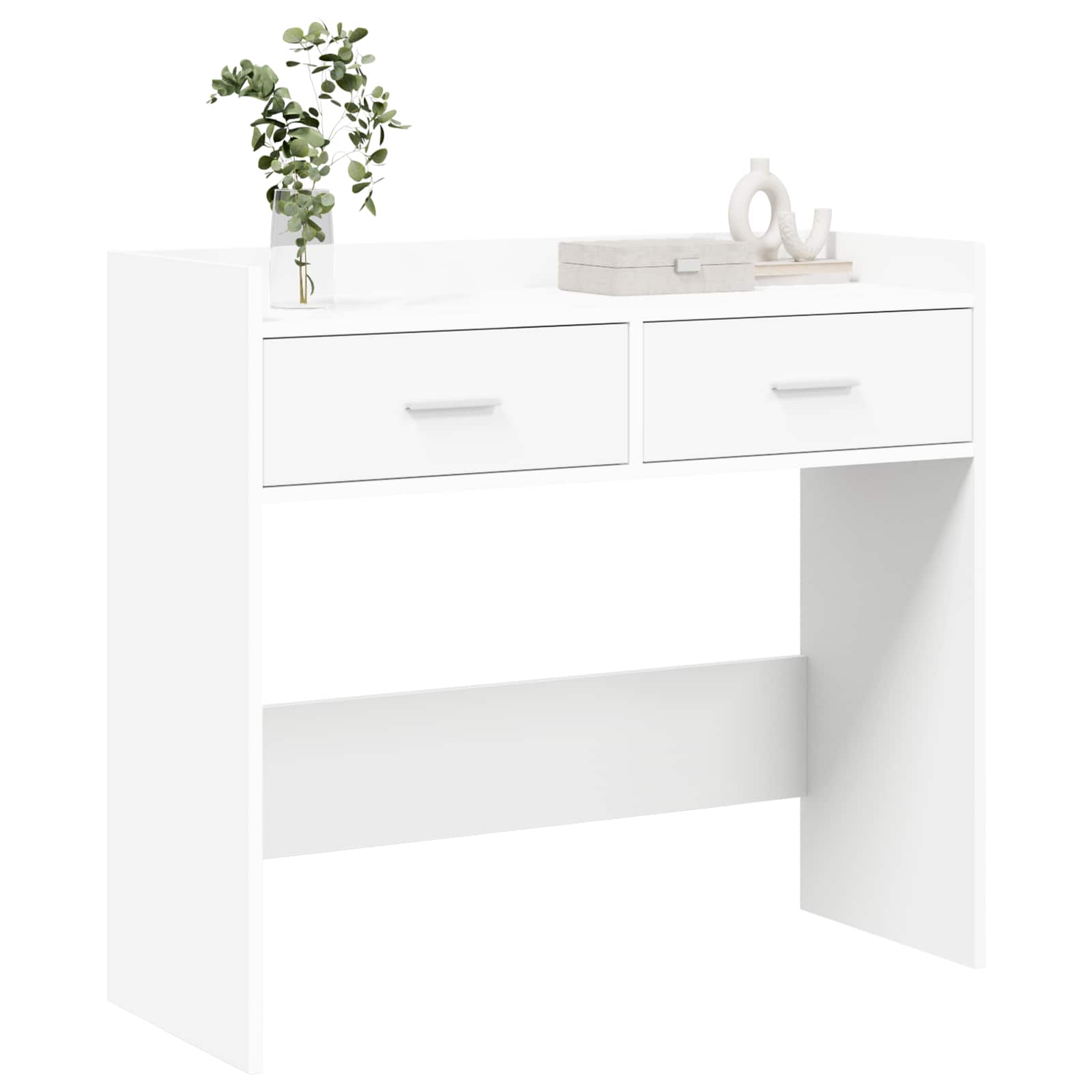 Tavolo consolle Bianco 90 x 35 x 80 cm Legno ingegnerizzato