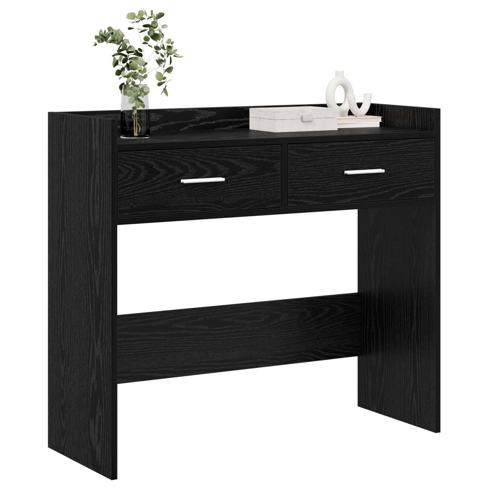 Tavolo consolle Rovere Nero 90 x 35 x 80 cm