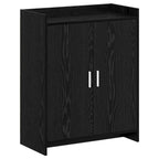 Mobile per scarpe con porta Rovere Nero 73,5 x 36 x 92 cm