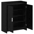 Mobile per scarpe con porta Rovere Nero 73,5 x 36 x 92 cm