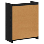 Mobile per scarpe con porta Rovere Nero 73,5 x 36 x 92 cm