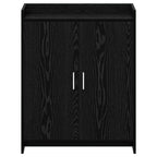 Mobile per scarpe con porta Rovere Nero 73,5 x 36 x 92 cm