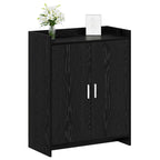Mobile per scarpe con porta Rovere Nero 73,5 x 36 x 92 cm