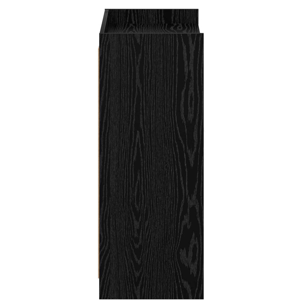 Mobile per scarpe con porta Rovere Nero 73,5 x 36 x 92 cm