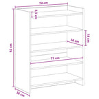 Mobile per scarpe Sonoma grigio 73,5 x 36 x 92 cm