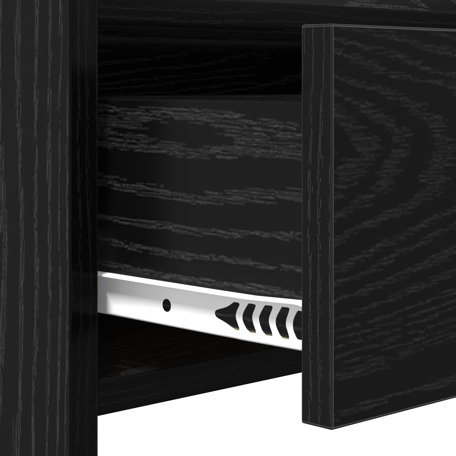 Mobile per scarpe con cassetto Rovere Nero 73,5 x 36 x 92 cm