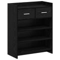 Mobile per scarpe con cassetto Rovere Nero 73,5 x 36 x 92 cm