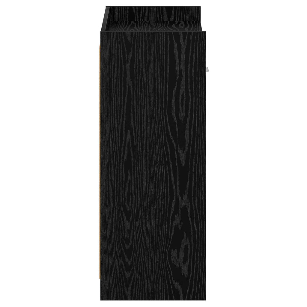 Mobile per scarpe con cassetto Rovere Nero 73,5 x 36 x 92 cm