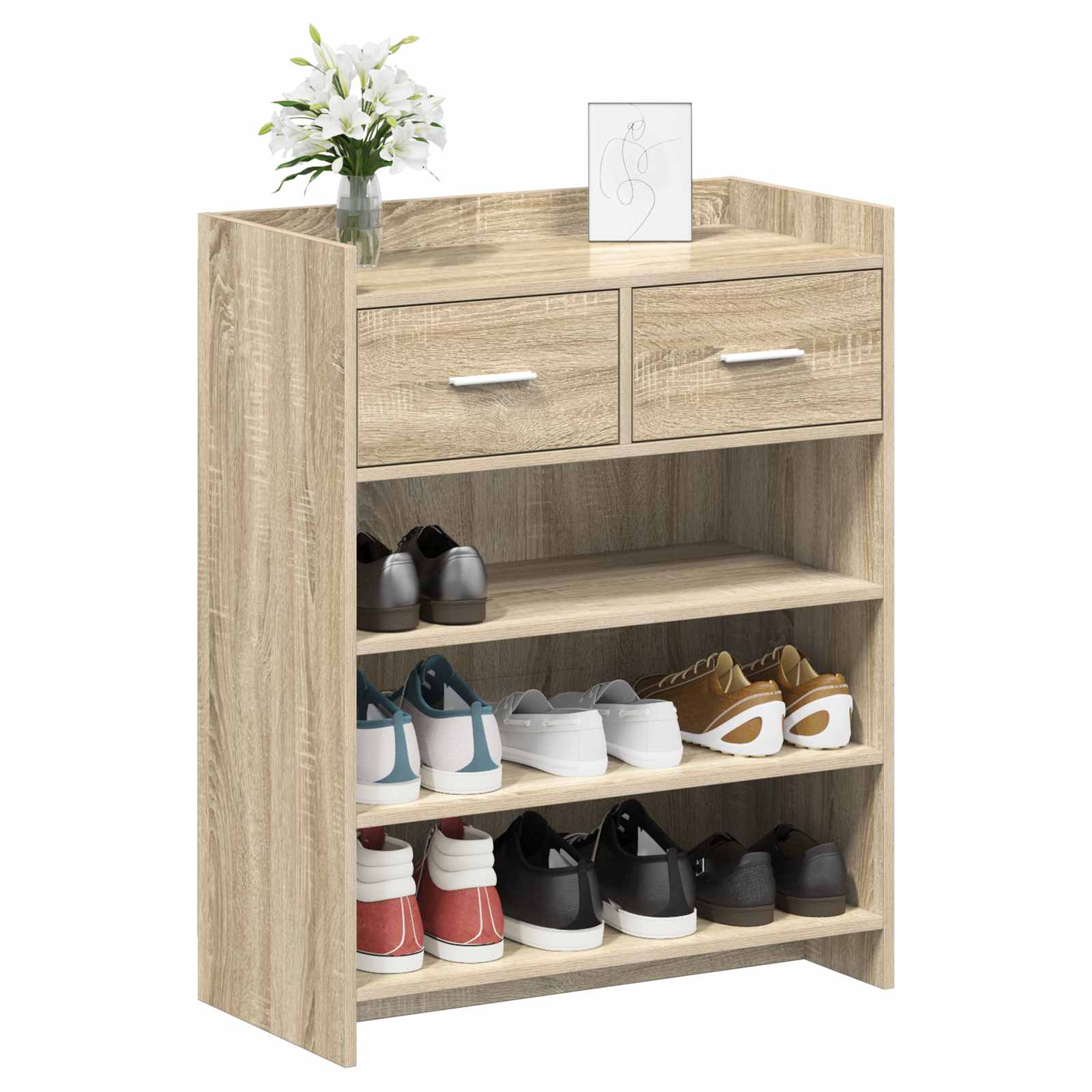 Mobile per scarpe con cassetto Rovere Sonoma 73,5 x 36 x 92 cm