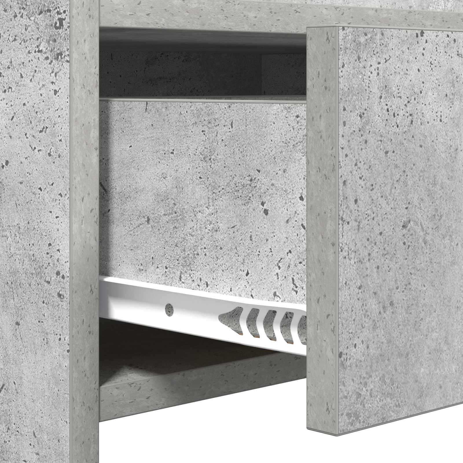 Mobile per scarpe con cassetto Grigio Cemento 73,5 x 36 x 92 cm