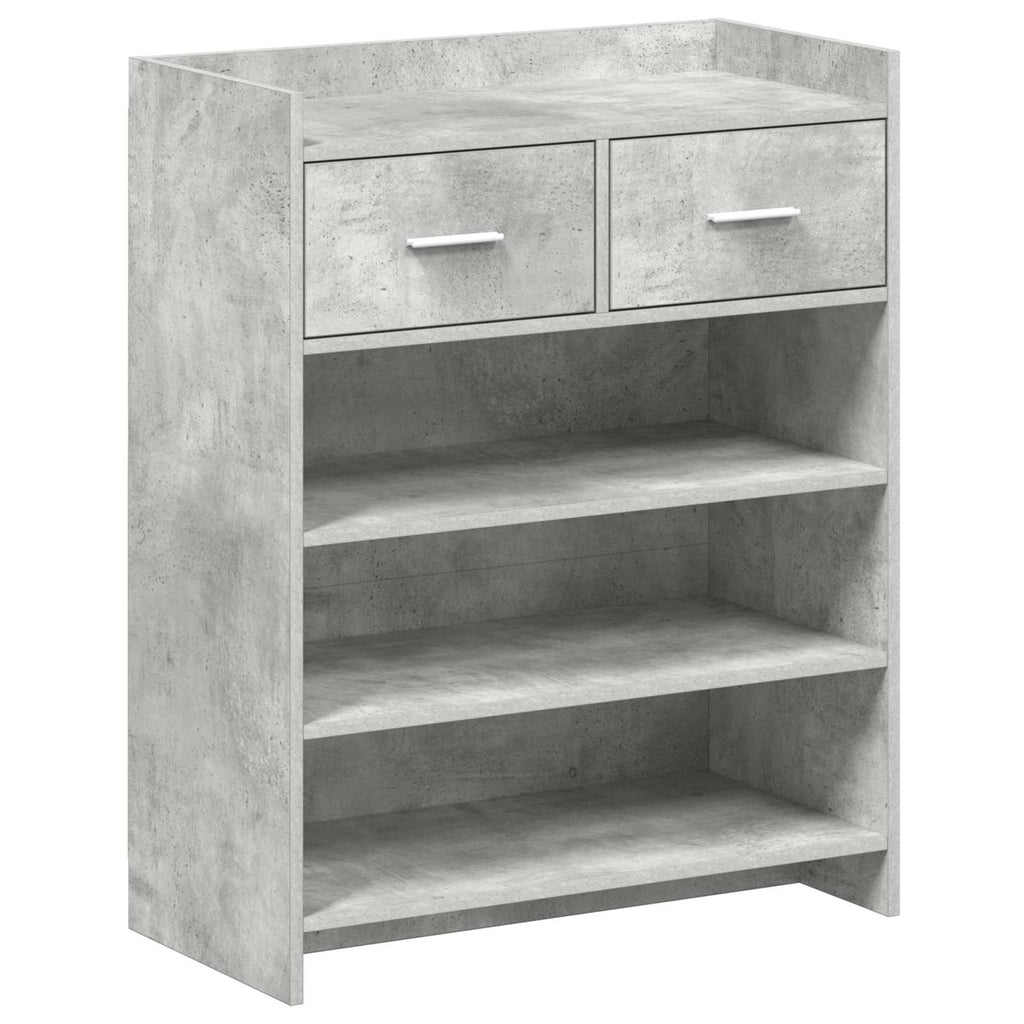 Mobile per scarpe con cassetto Grigio Cemento 73,5 x 36 x 92 cm