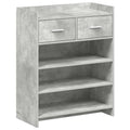 Mobile per scarpe con cassetto Grigio Cemento 73,5 x 36 x 92 cm