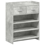 Mobile per scarpe con cassetto Grigio Cemento 73,5 x 36 x 92 cm