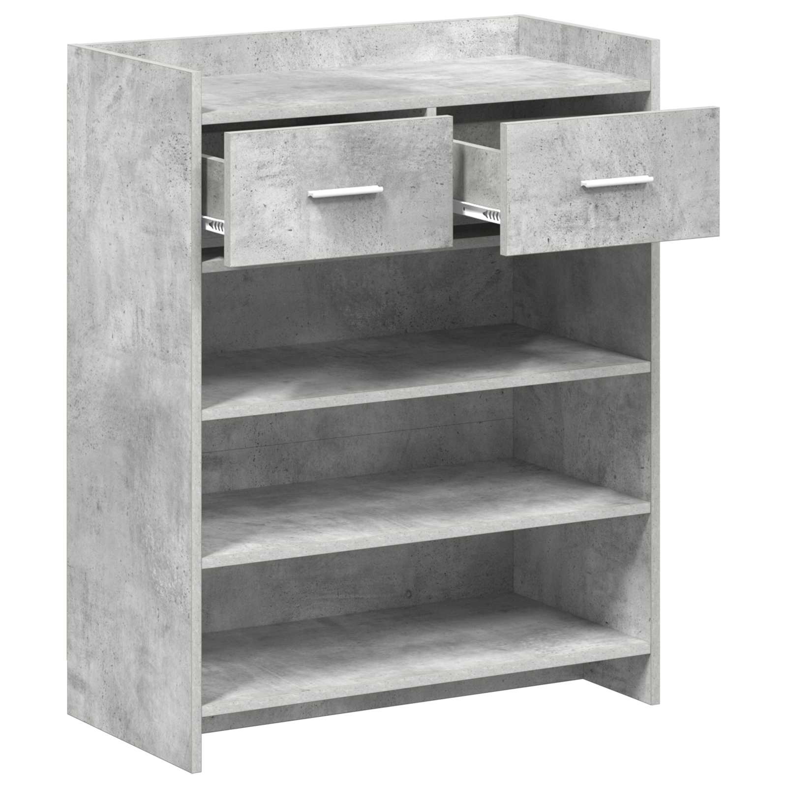 Mobile per scarpe con cassetto Grigio Cemento 73,5 x 36 x 92 cm