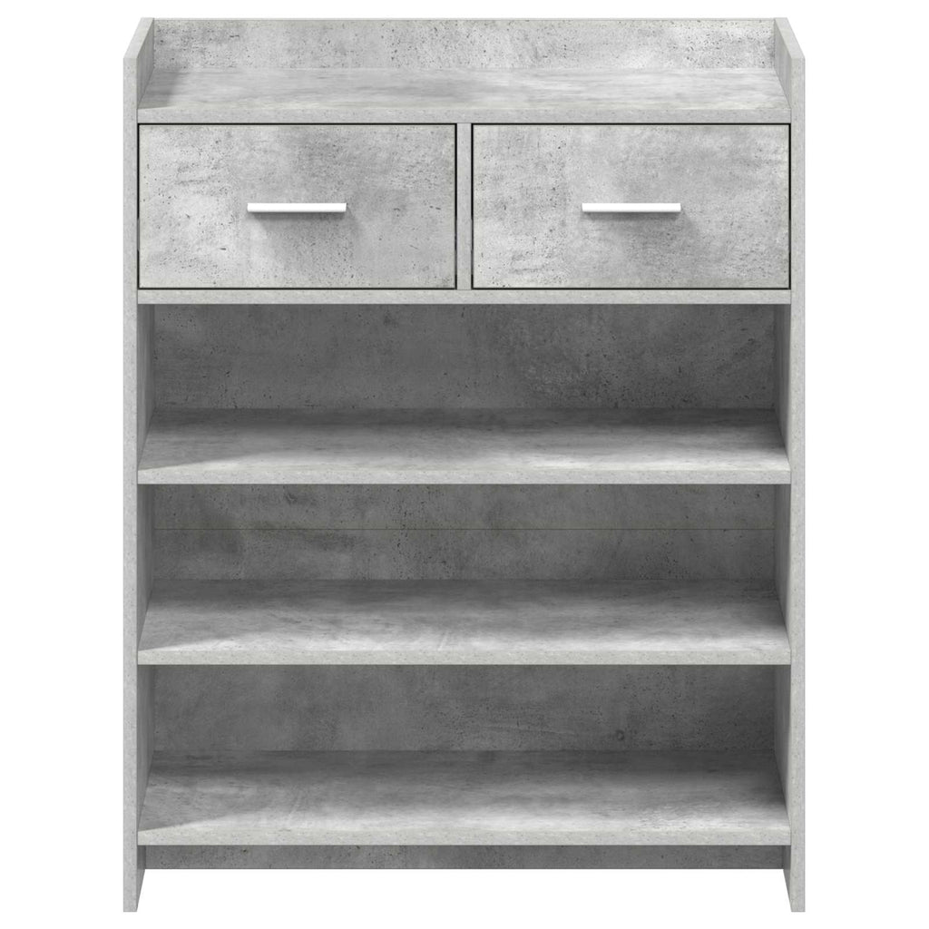 Mobile per scarpe con cassetto Grigio Cemento 73,5 x 36 x 92 cm
