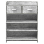 Mobile per scarpe con cassetto Grigio Cemento 73,5 x 36 x 92 cm