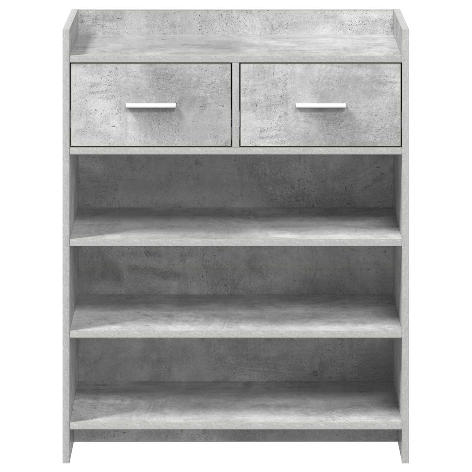 Mobile per scarpe con cassetto Grigio Cemento 73,5 x 36 x 92 cm