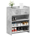 Mobile per scarpe con cassetto Grigio Cemento 73,5 x 36 x 92 cm