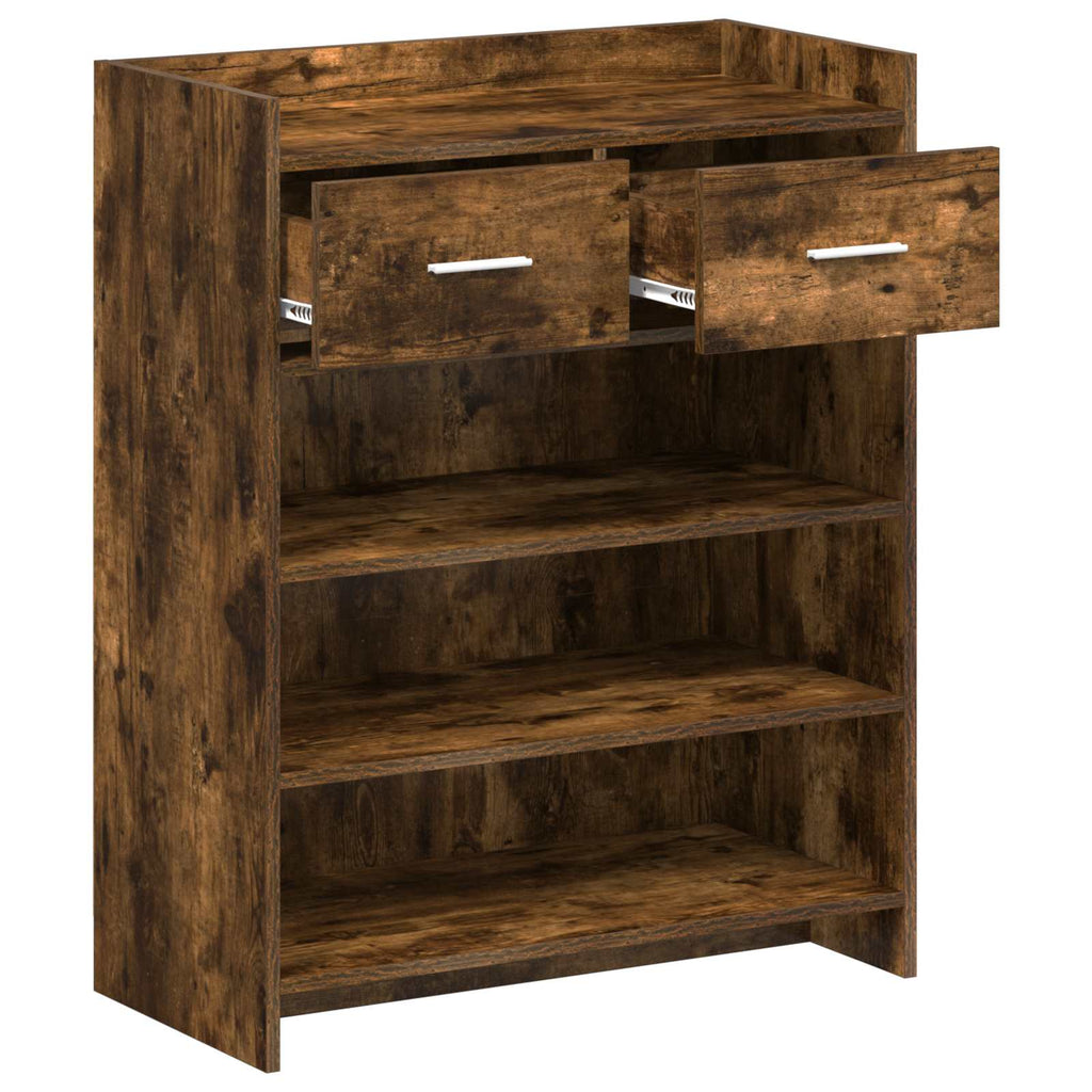 Mobile per scarpe con cassetto Rovere Fumo 73,5 x 36 x 92 cm