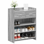 Mobile per scarpe con cassetto Sonoma grigio 73,5 x 36 x 92 cm