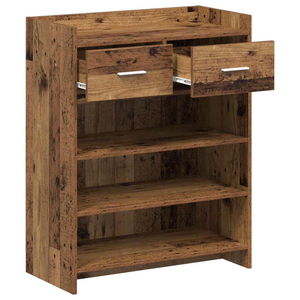 Mobile per scarpe con cassetto Legno antico 73,5 x 36 x 92 cm