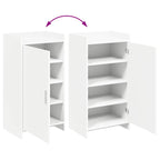 Mobile per scarpe Bianco 48 x 36 x 92 cm Legno ingegnerizzato