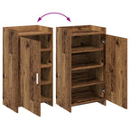 Mobile per scarpe con porta Legno antico 48 x 36 x 92 cm