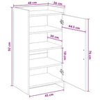 Mobile per scarpe con porta Rovere Artigianale 48 x 36 x 92 cm
