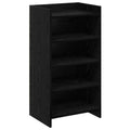 Mobile per scarpe con archiviazione Rovere Nero 48 x 36 x 92 cm