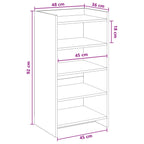 Mobile per scarpe Grigio Cemento 48 x 36 x 92 cm