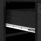 Mobile per scarpe con cassetto Rovere Nero 48 x 36 x 92 cm