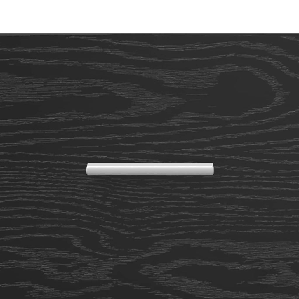 Mobile per scarpe con cassetto Rovere Nero 48 x 36 x 92 cm