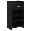 Mobile per scarpe con cassetto Rovere Nero 48 x 36 x 92 cm