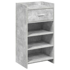 Mobile per scarpe con cassetto Grigio Cemento 48 x 36 x 92 cm