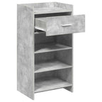 Mobile per scarpe con cassetto Grigio Cemento 48 x 36 x 92 cm