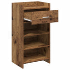 Mobile per scarpe con cassetto Legno antico 48 x 36 x 92 cm