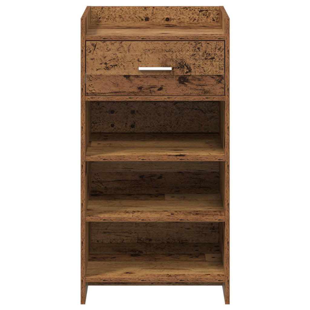 Mobile per scarpe con cassetto Legno antico 48 x 36 x 92 cm