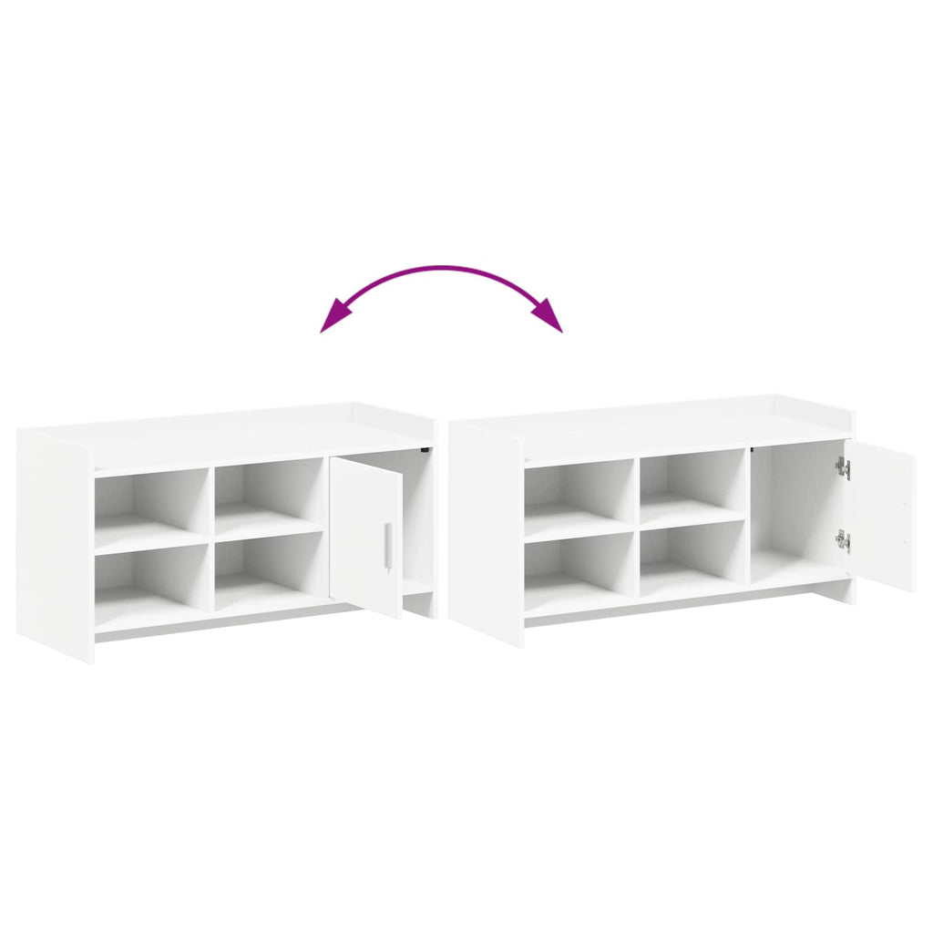 Mobile per scarpe con archiviazione Bianco 100 x 39,5 x 51 cm