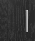 Mobile per scarpe con porta Rovere Nero 100 x 39,5 x 51 cm